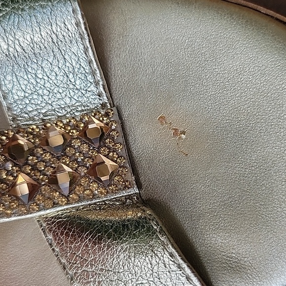 Ladies Size 8.5 Italian Shoemakers wedge sandel shoes - Picture 9 of 12